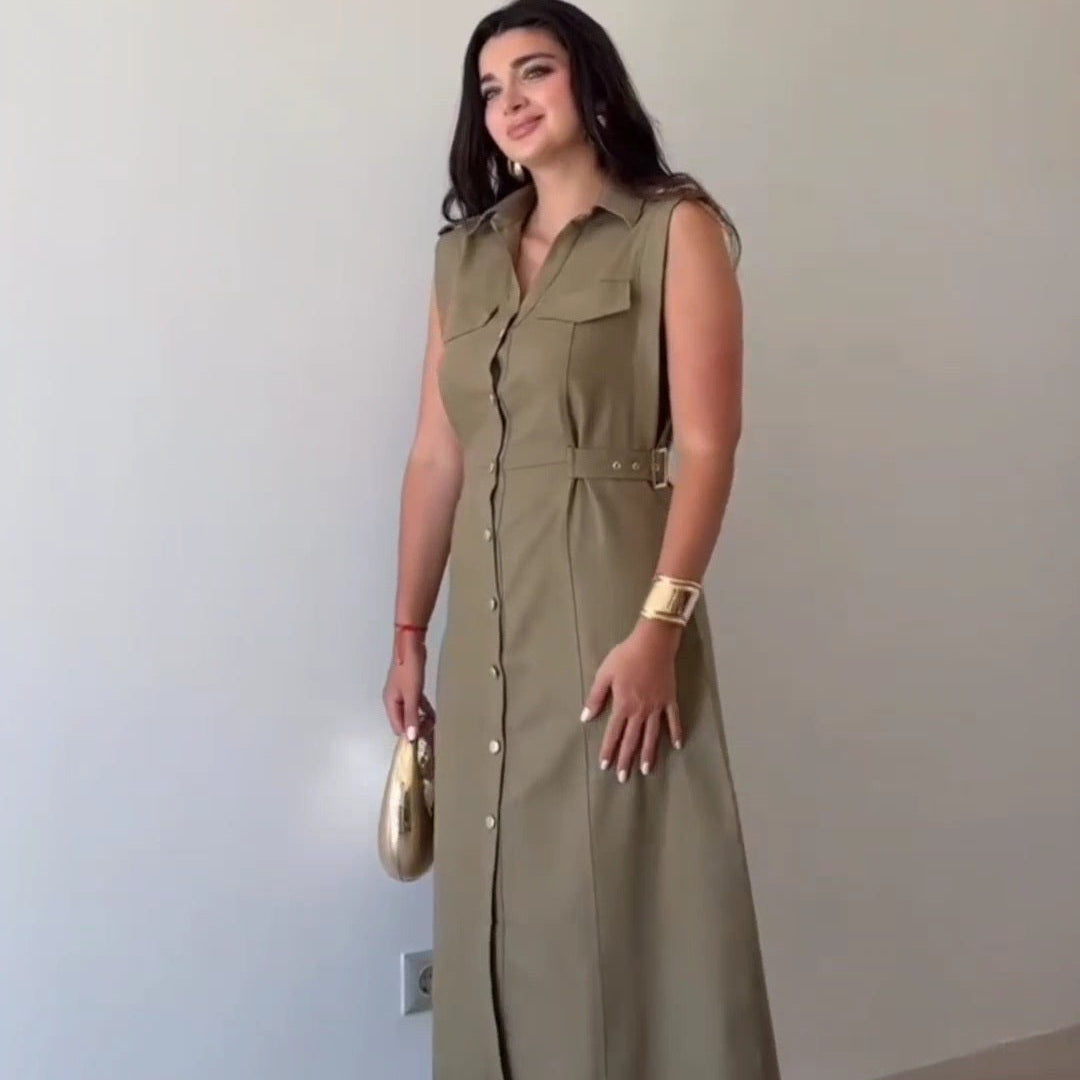 Sofia Dress With Button