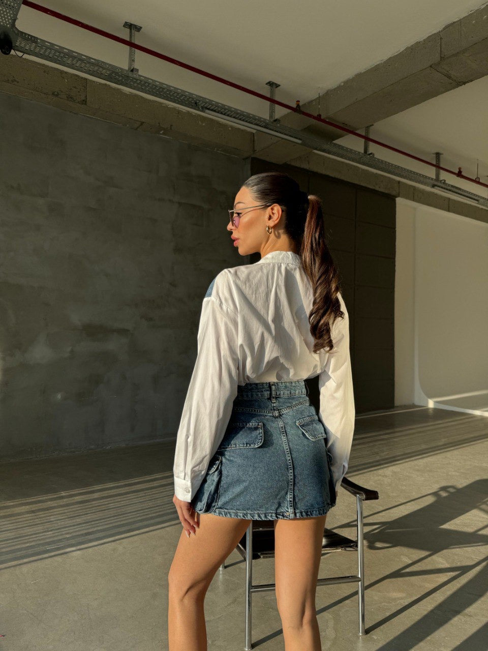 Denim Boho Skirt