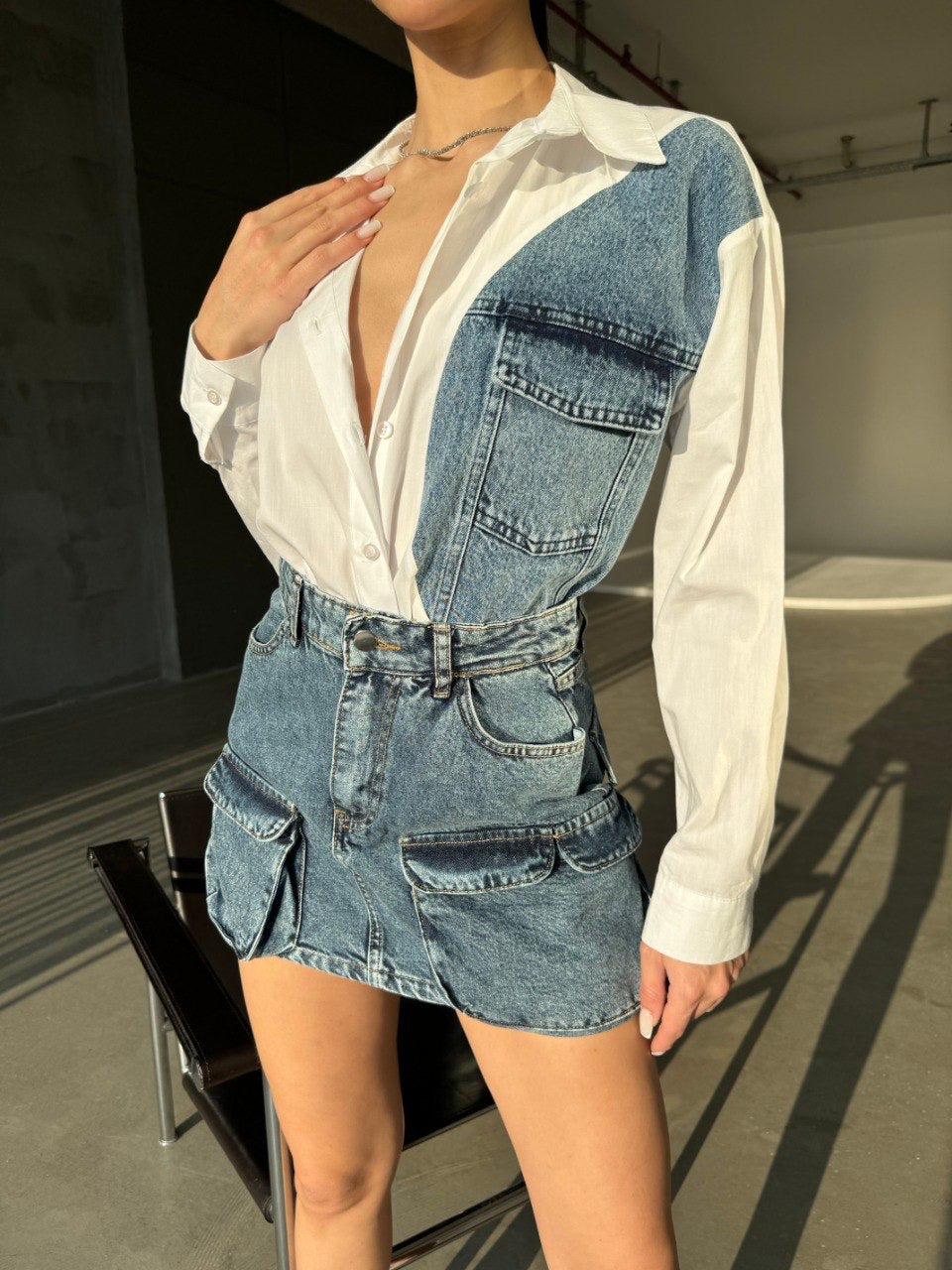 Denim Boho Skirt