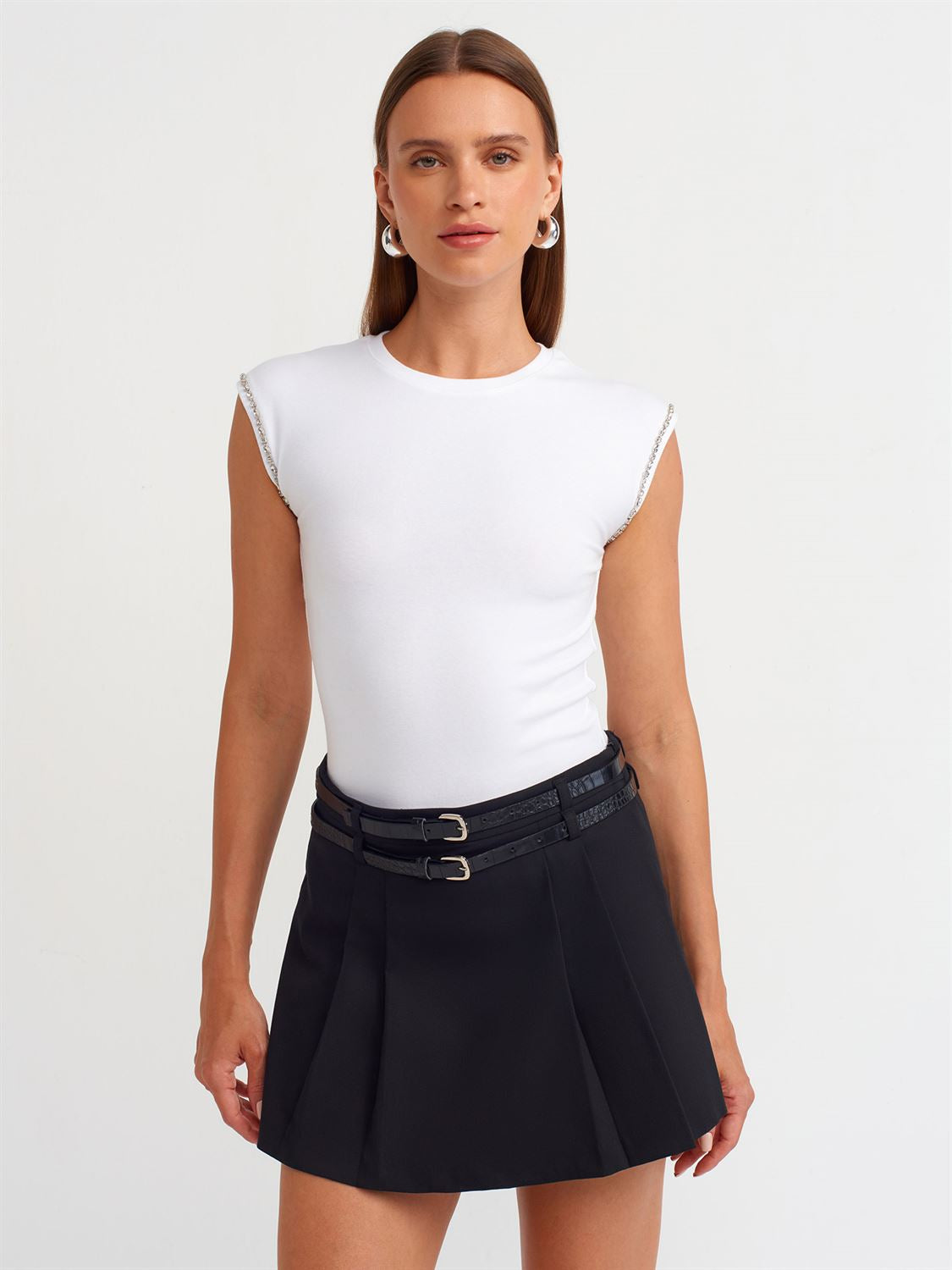 Skort Black With Belt