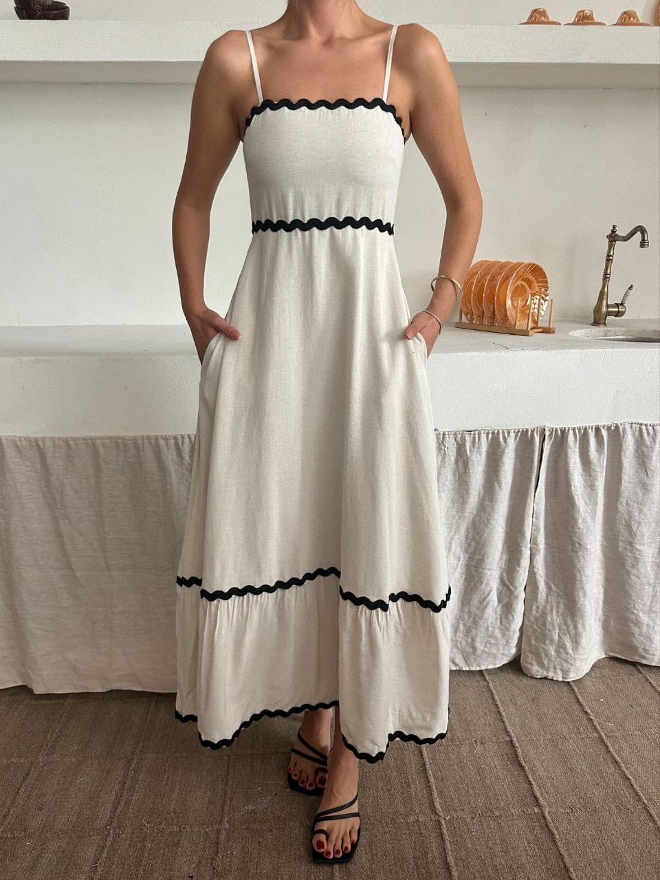 Salsa long Dress With Black design