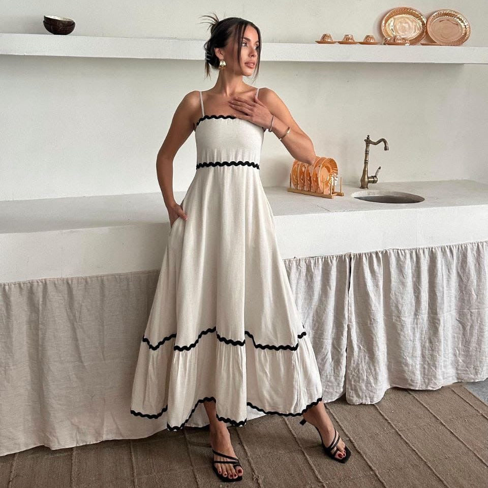 Salsa long Dress With Black design