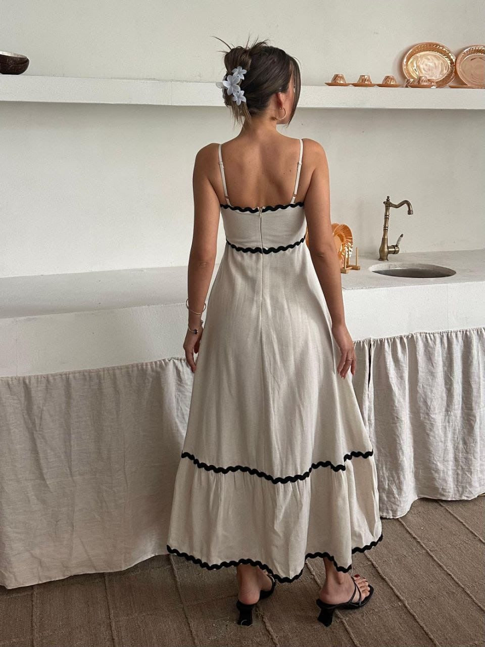 Salsa long Dress With Black design