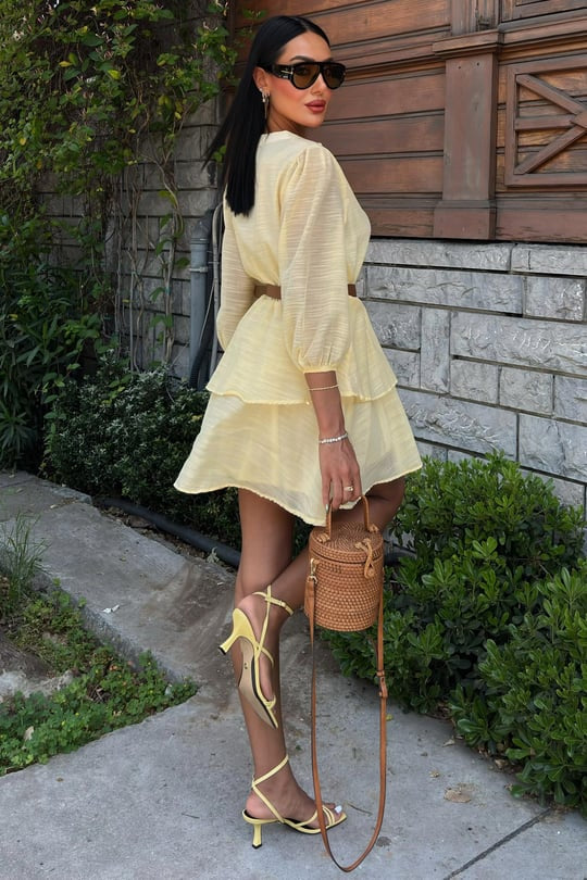 Yellow Dress With Belt