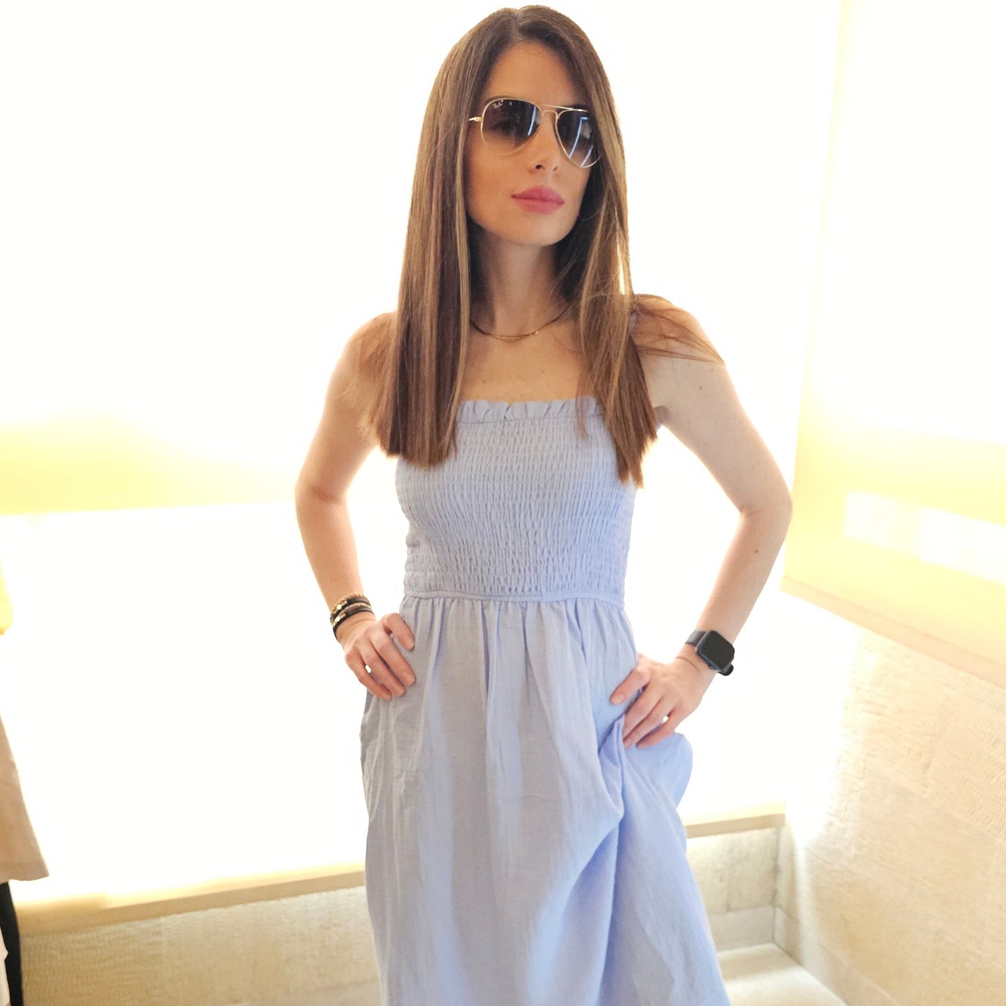 Casual Light Blue Summer Dress