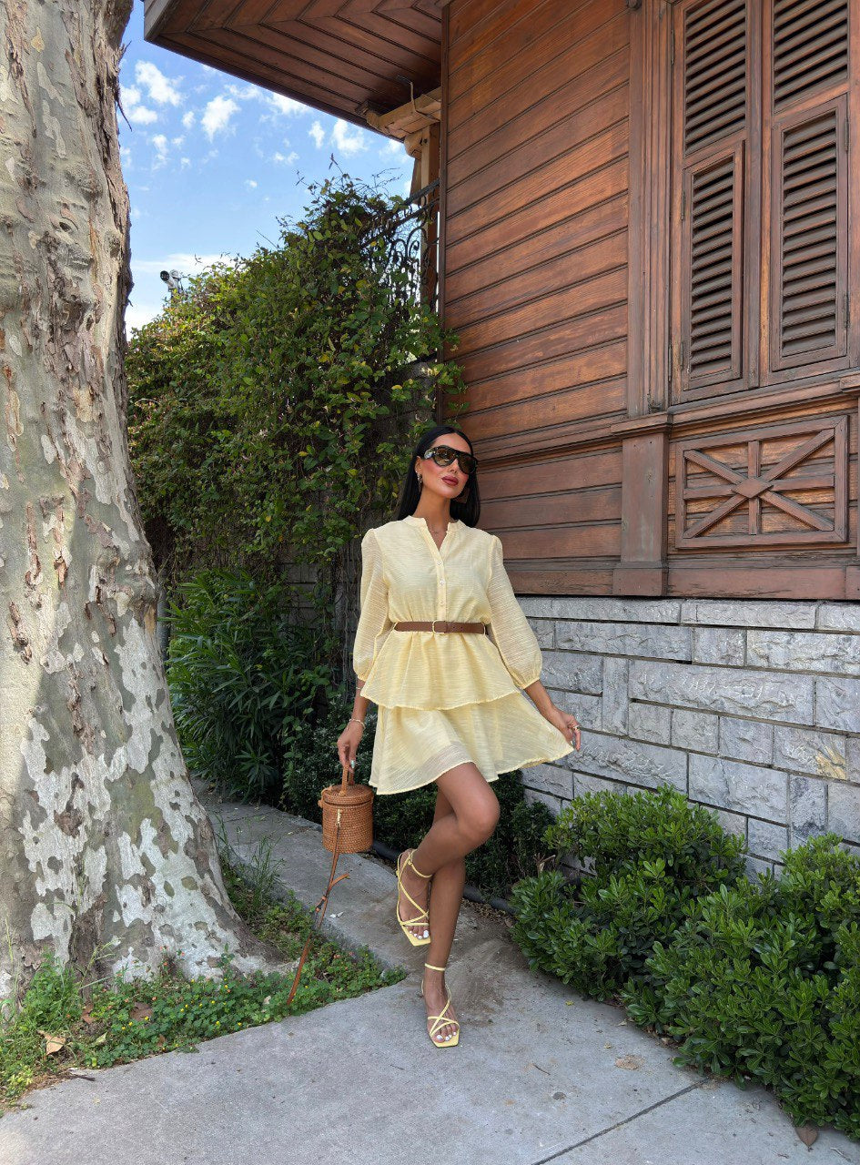 Yellow Dress With Belt