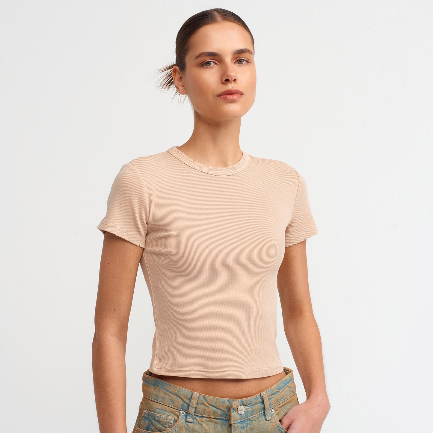 T-Shirt with Wash Effect