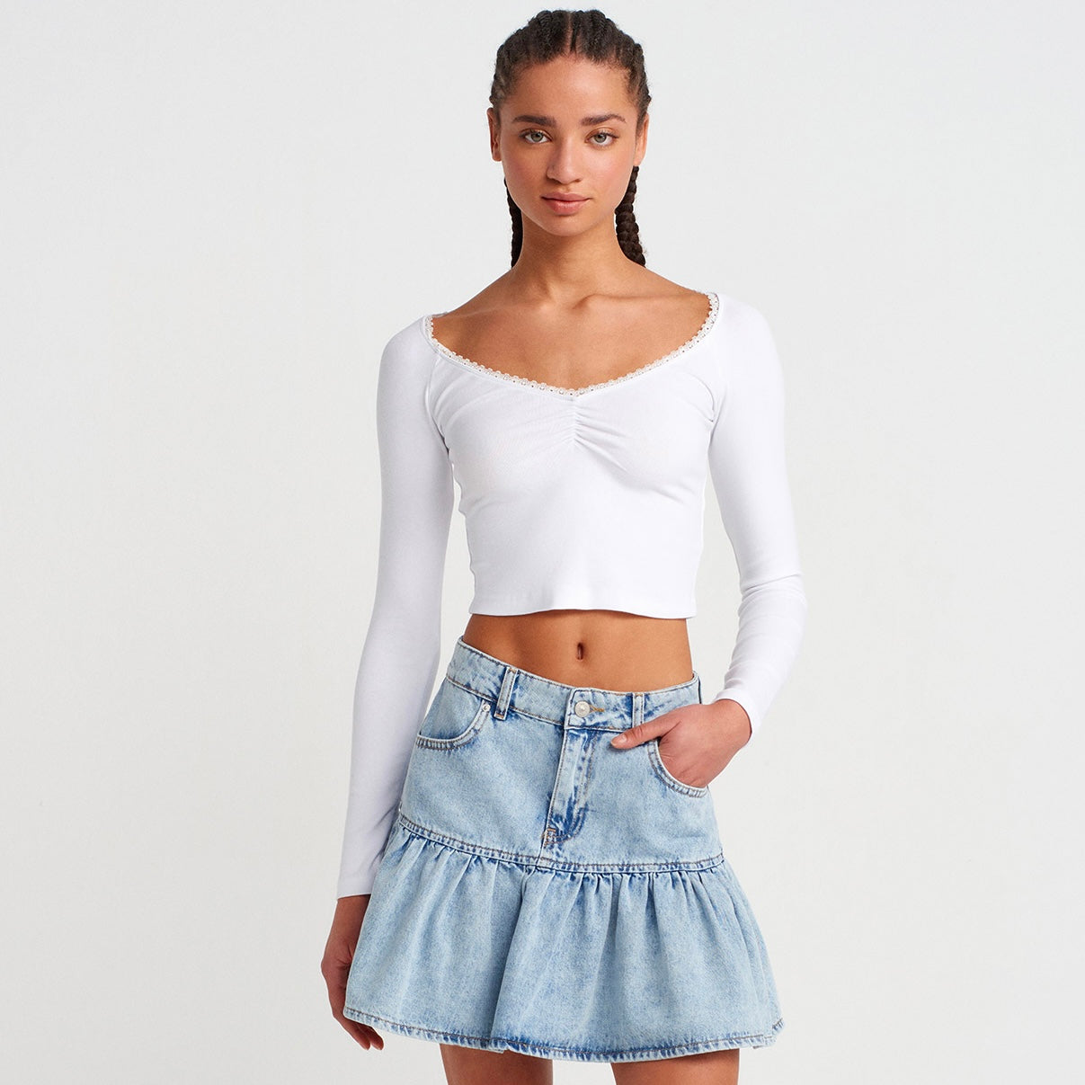 Cotton Long Sleeve Top