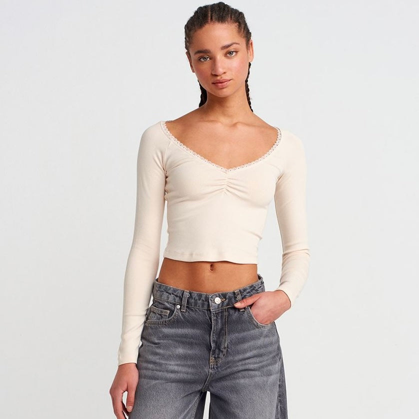 Cotton Long Sleeve Top