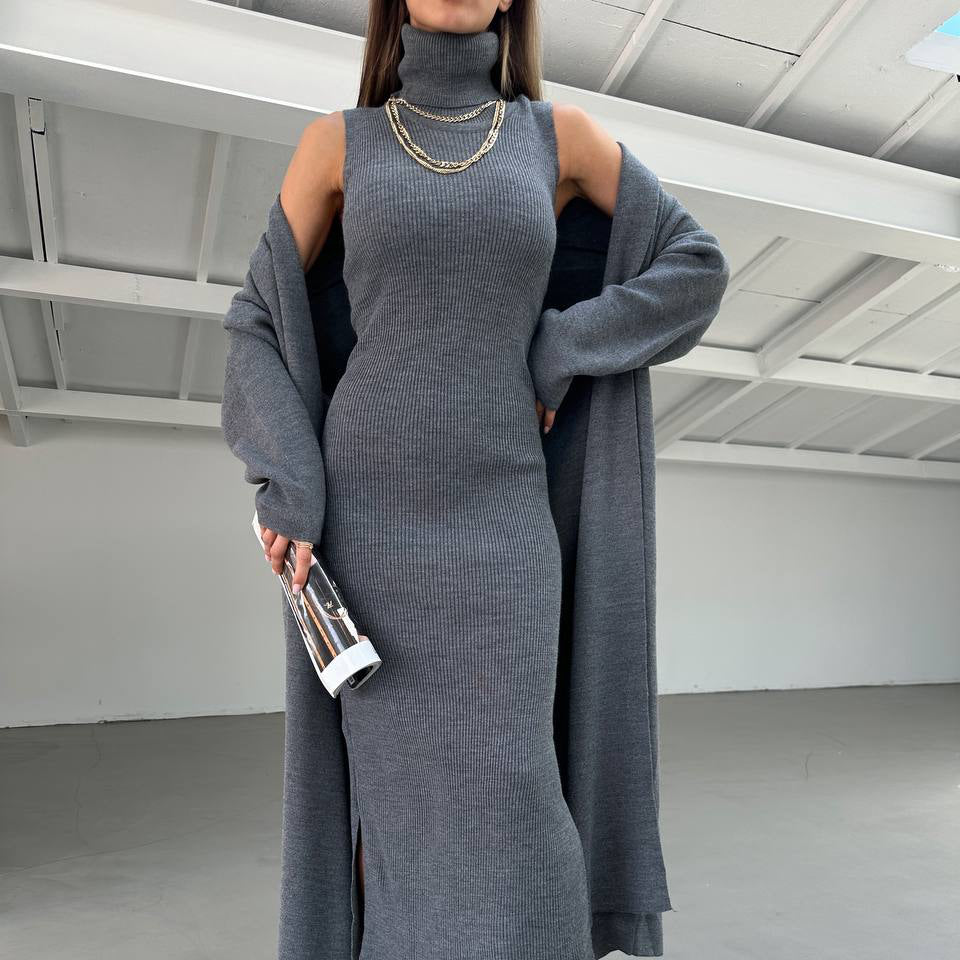 Kael Dress with long cardigan