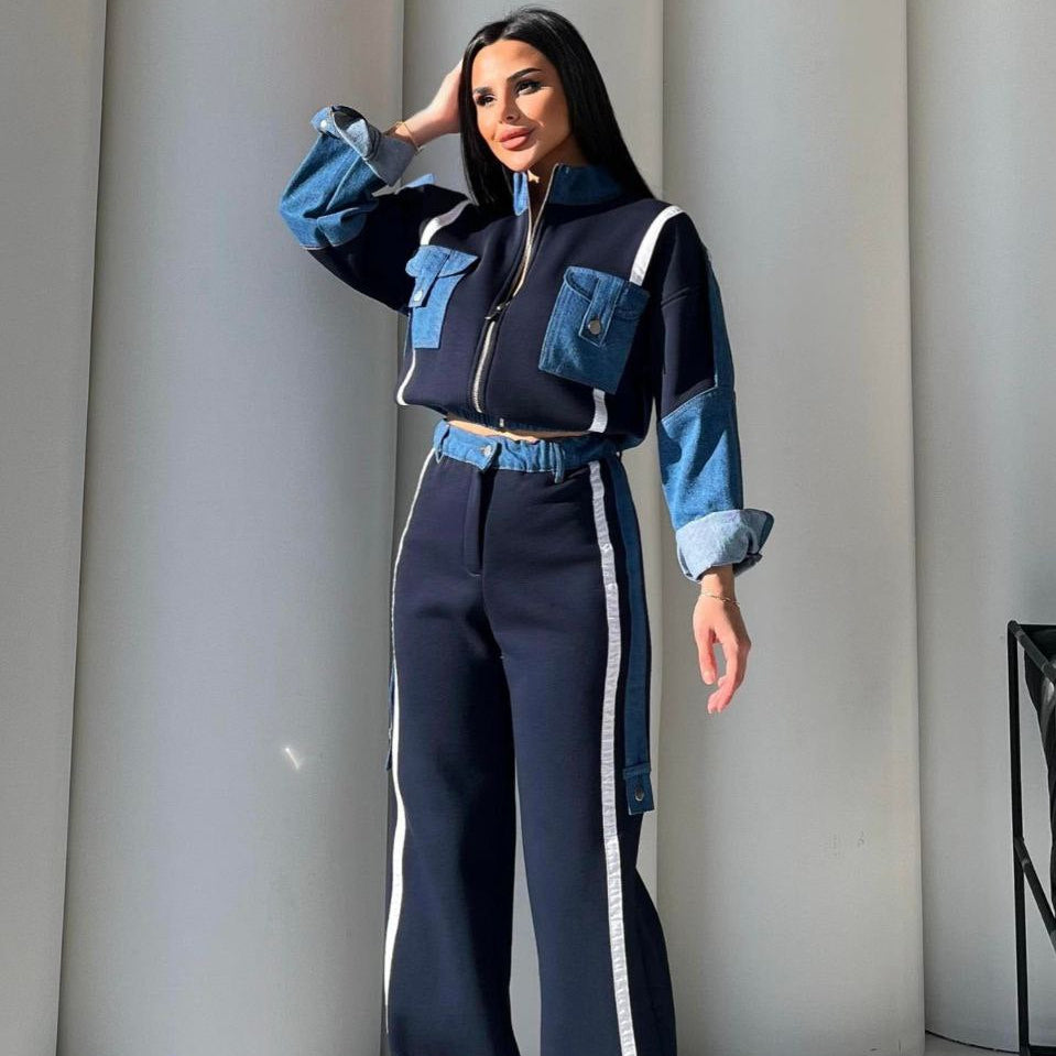 Amira Denim Tracksuit