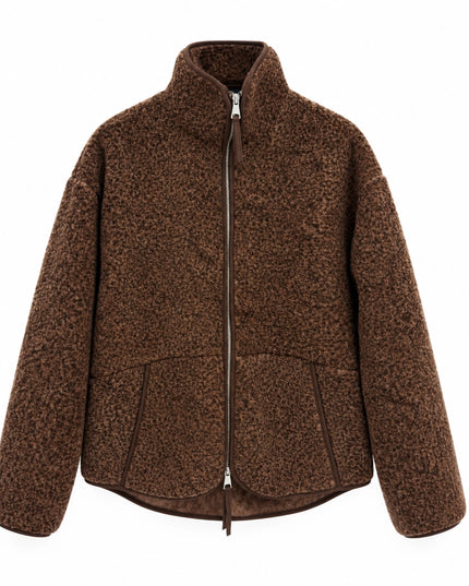 Presy Brown Double-Zip Polar Sweat