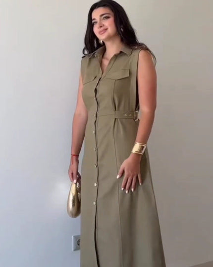 Sofia Dress With Button