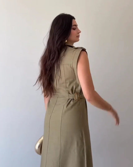 Sofia Dress With Button