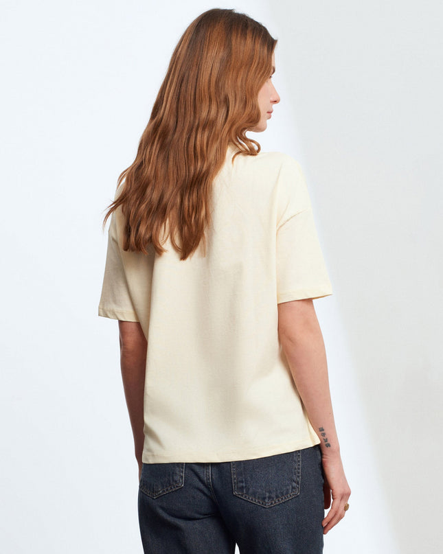 3683 Basic T-Shirt-Açık Sarı