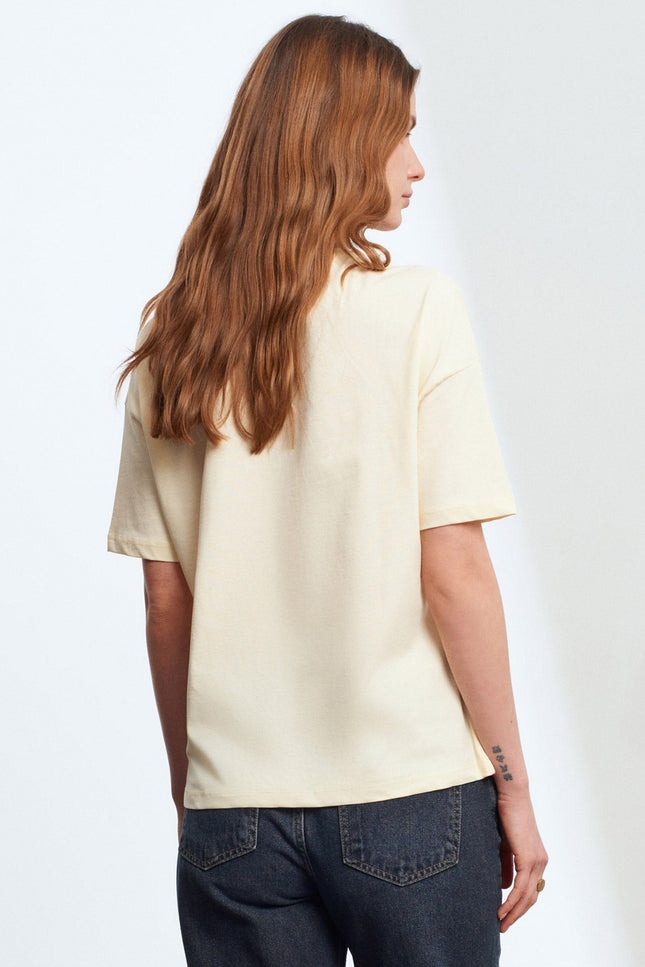 3683 Basic T-Shirt-Açık Sarı