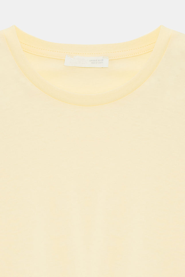 3683 Basic T-Shirt-Açık Sarı