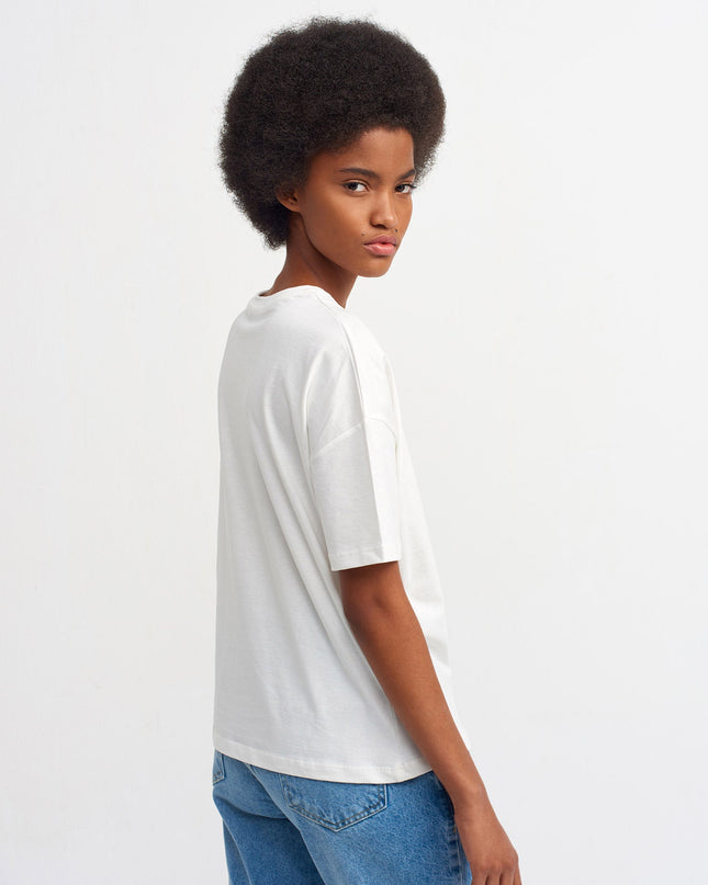 3683 Basic T-Shirt-Ekru