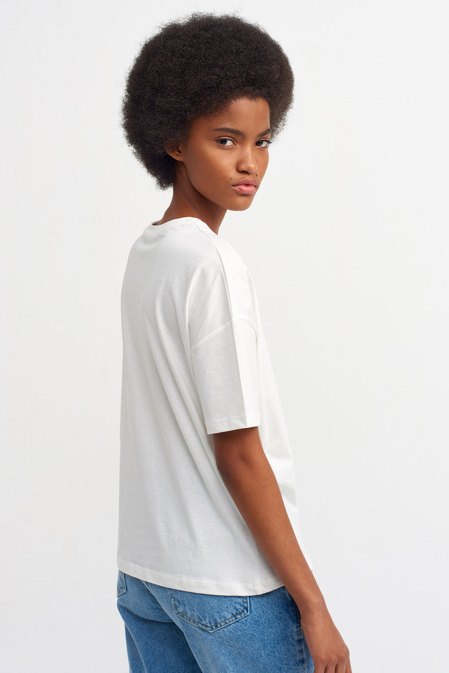 3683 Basic T-Shirt-Ekru