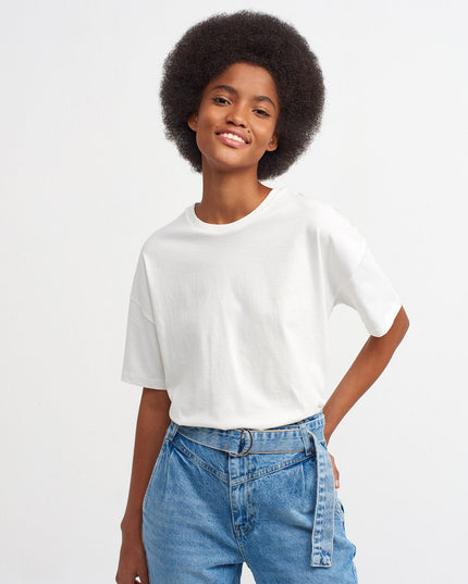 3683 Basic T-Shirt-Ekru