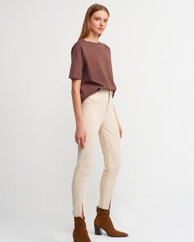 3683 Basic T-Shirt-K.Kahve