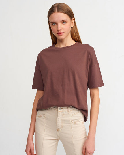 3683 Basic T-Shirt-K.Kahve