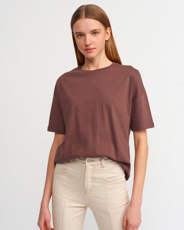 3683 Basic T-Shirt-K.Kahve