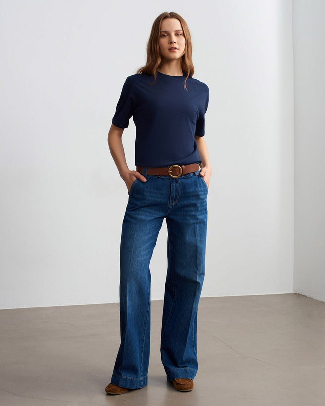 3683 Basic T-Shirt-K.Lacivert