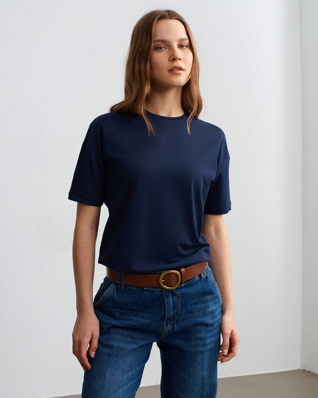 3683 Basic T-Shirt-K.Lacivert