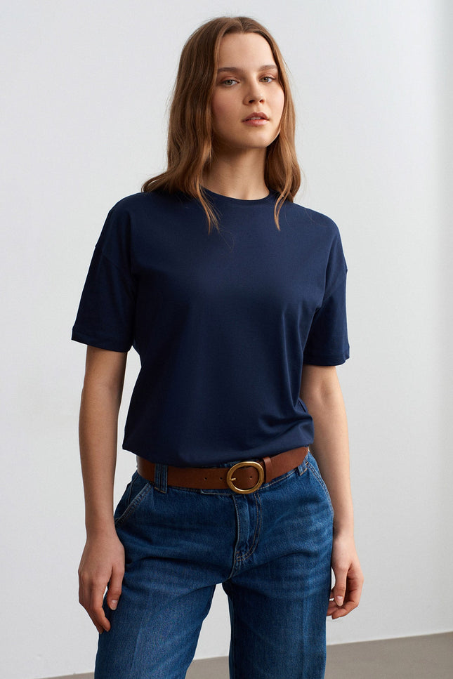 3683 Basic T-Shirt-K.Lacivert