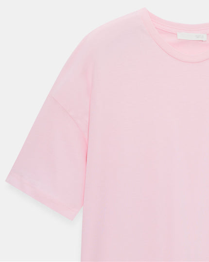3683 Basic T-Shirt-Toz Pembe