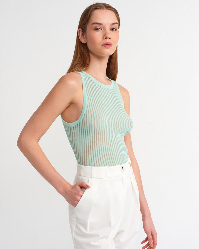 10410 Bisiklet Yaka Triko Atlet-Mint