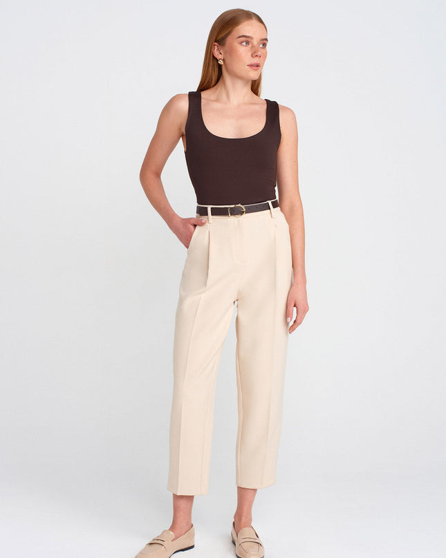 20977 Kalın Askılı Basic Atlet-Koyu Kahve