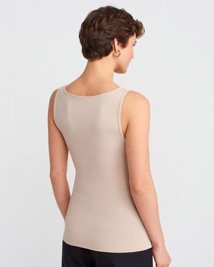 20977 Kalın Askılı Basic Atlet-Taş