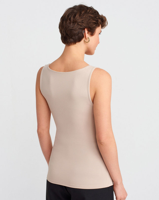 20977 Kalın Askılı Basic Atlet-Taş