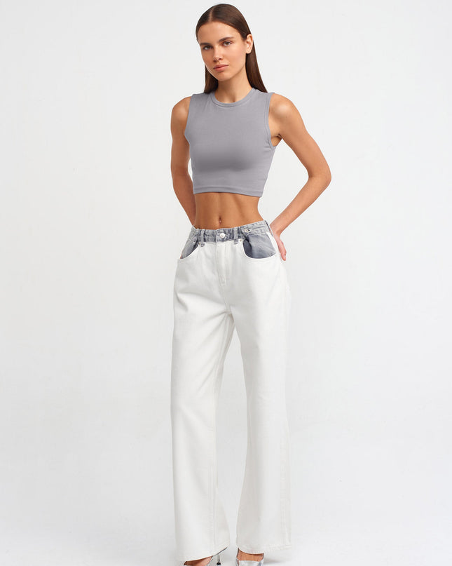 30125 Crop Top-Gri