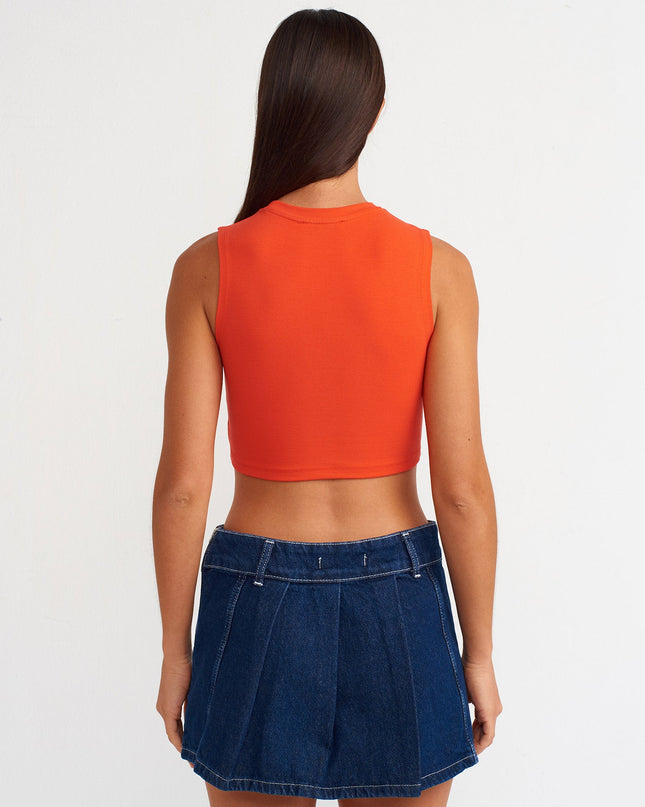 30125 Crop Top-Kırmızı