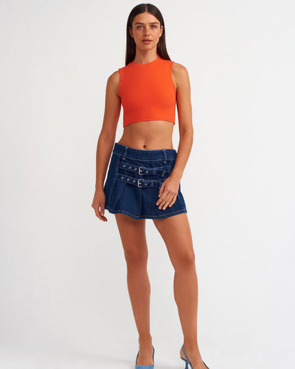 30125 Crop Top-Kırmızı