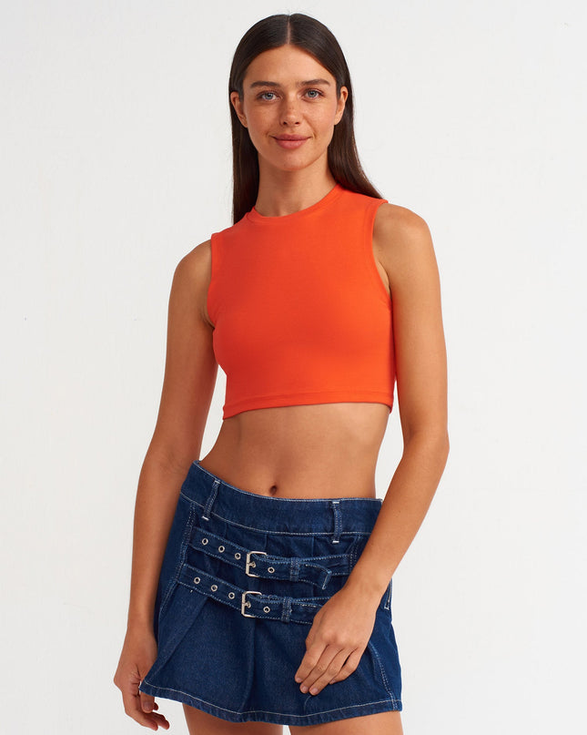 30125 Crop Top-Kırmızı