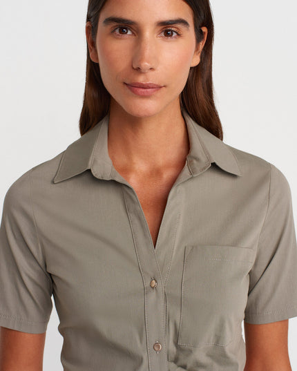 50503 Cep Detaylı Crop Gömlek-Çağla