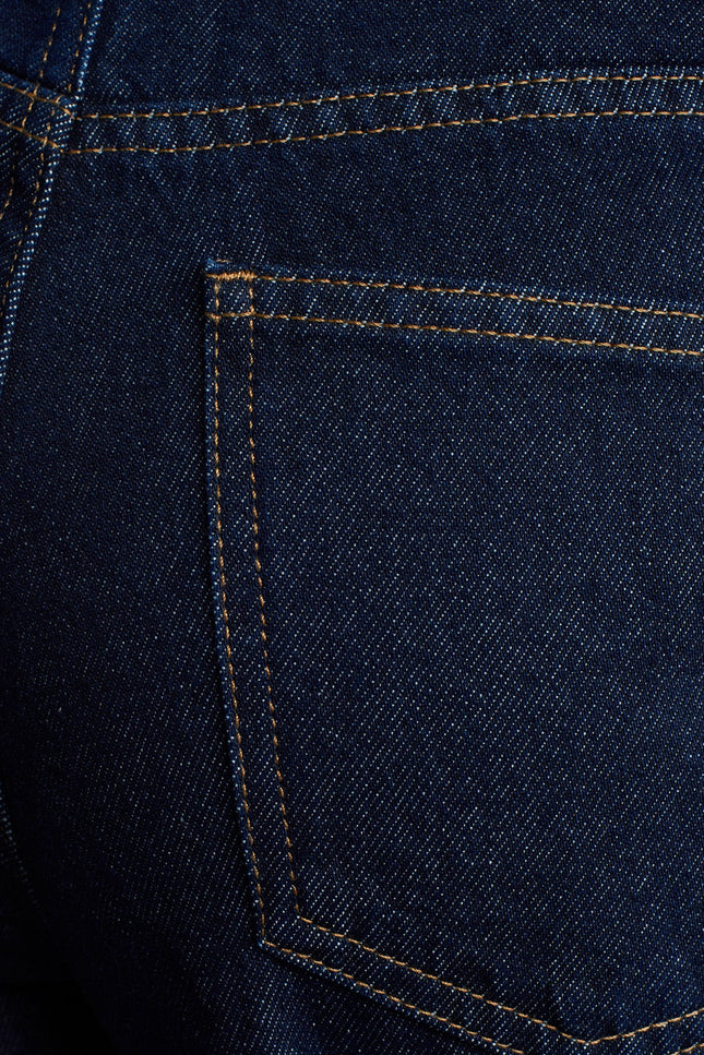 71706 %100 Pamuk Wide Leg Jean-Lacivert