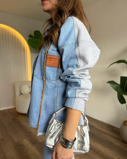 Solena Denim Suit Detail at the Front
