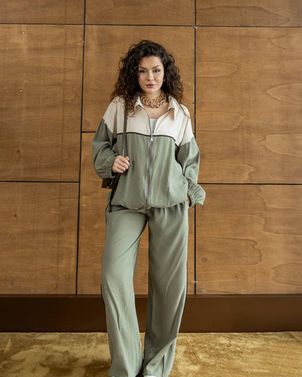 Premium Zipper Jacket with Pant Set