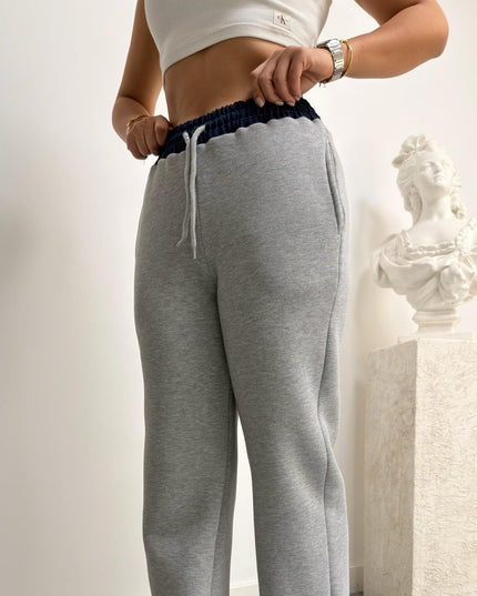 Herne Fleece-Lined Denim Trimmed TWS Model Tracksuit Set for Women