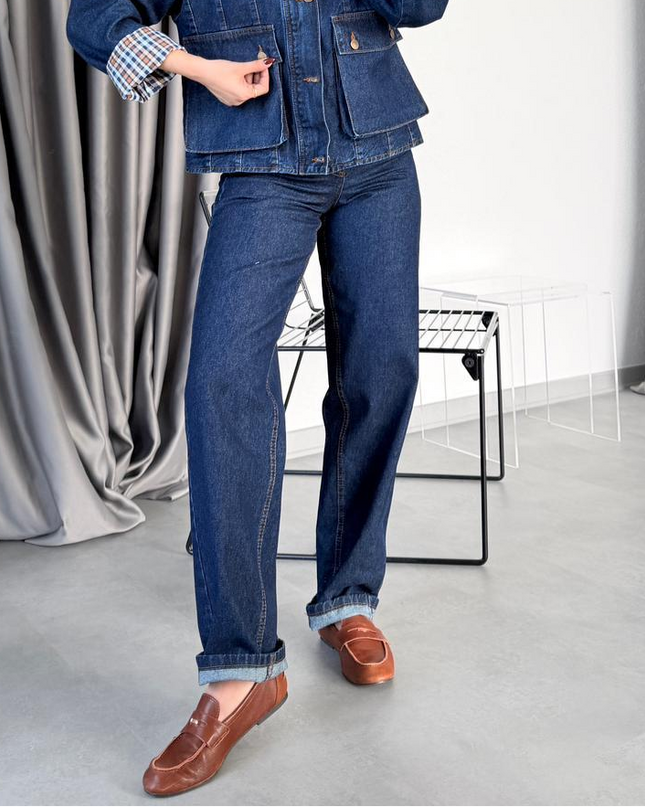 Elune Denim Jacket Pants Set