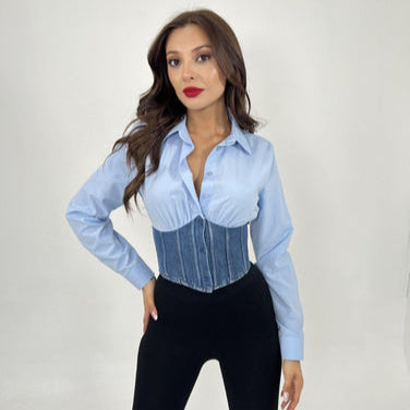 Denim Corset
