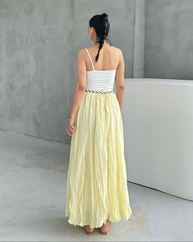 Camila Long Belted Skirt