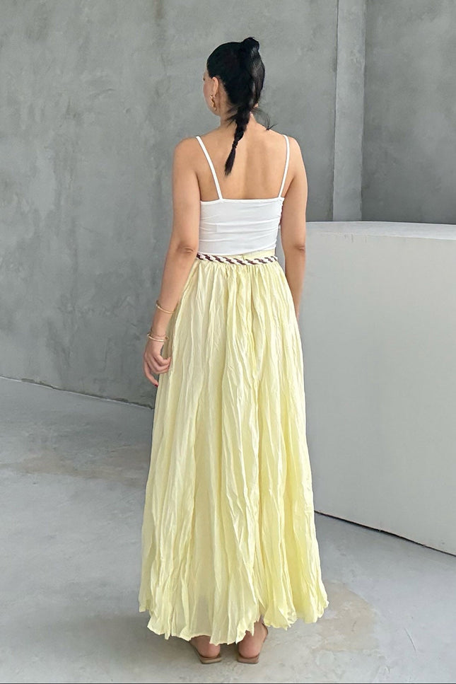 Camila Long Belted Skirt
