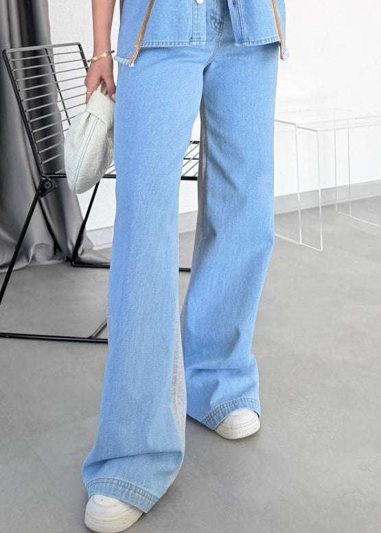 Solena Denim Suit Detail at the Front