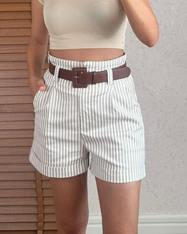 Melissa Short Striped With Belt